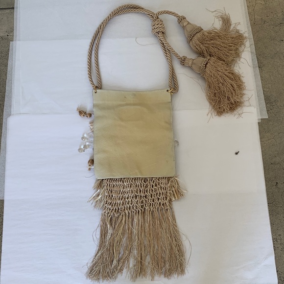 Tan Cross Bag With Special Decorations - Picture 3 of 5